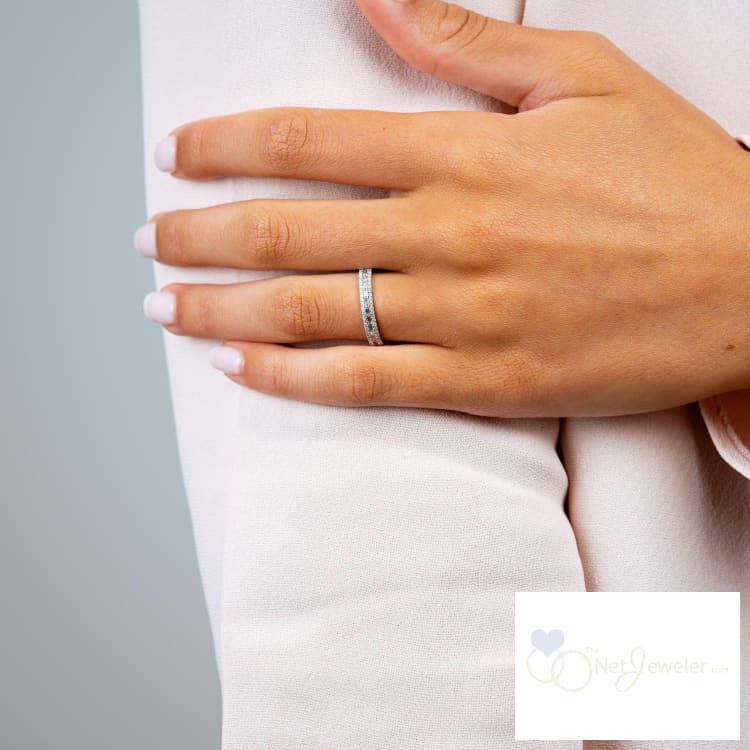 Semi Eternity Baguette & Round Diamond Ring-RNB Jewellery