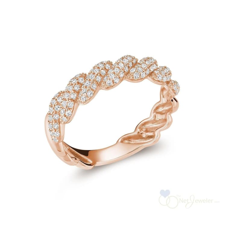 Semi Eternity Intertwined Diamond Ring-RNB Jewellery