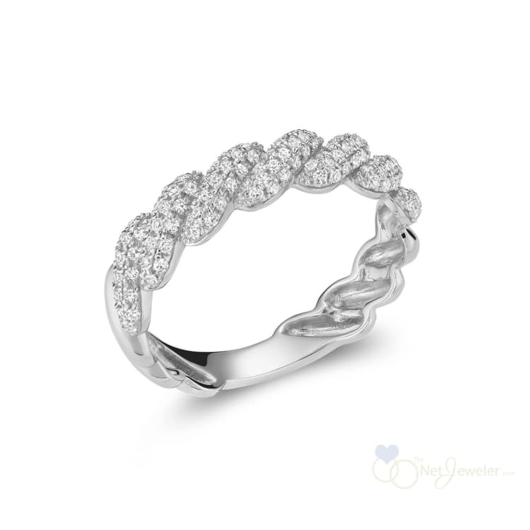 Semi Eternity Intertwined Diamond Ring-RNB Jewellery
