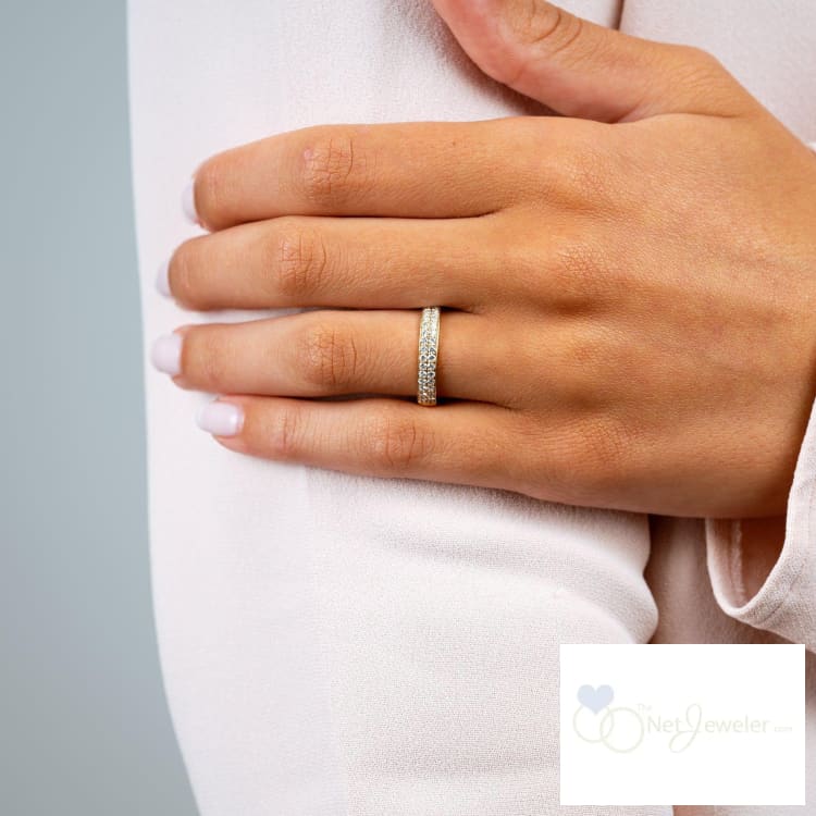 Semi Eternity Pave Diamond Ring