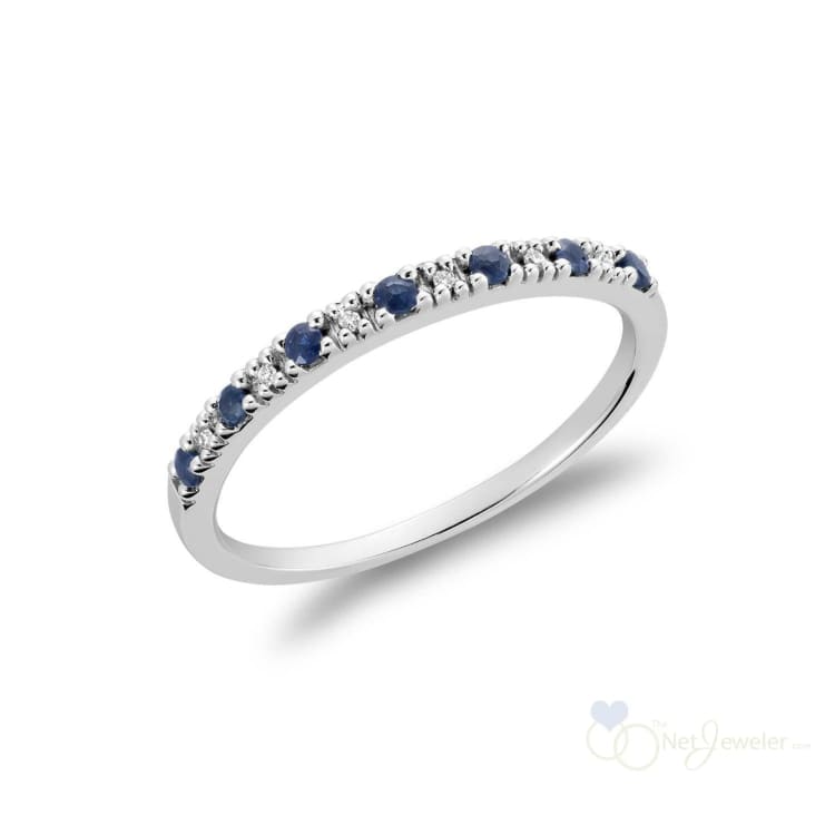 Semi Eternity Precious Stone and Diamond Ring- Thenetjeweler
