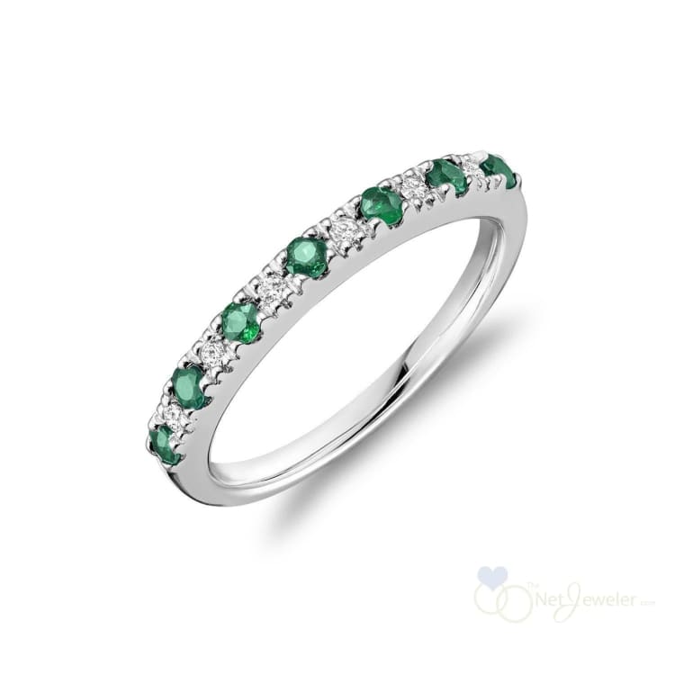 Semi Eternity Precious Stone and Diamond Ring-RNB Jewellery