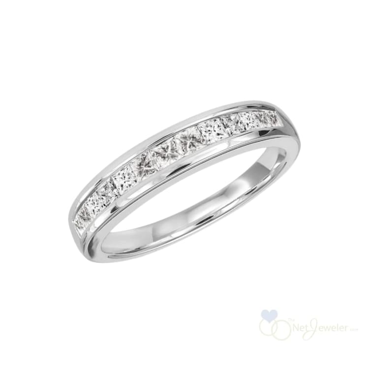 Semi Eternity Princess Channel Diamond Ring