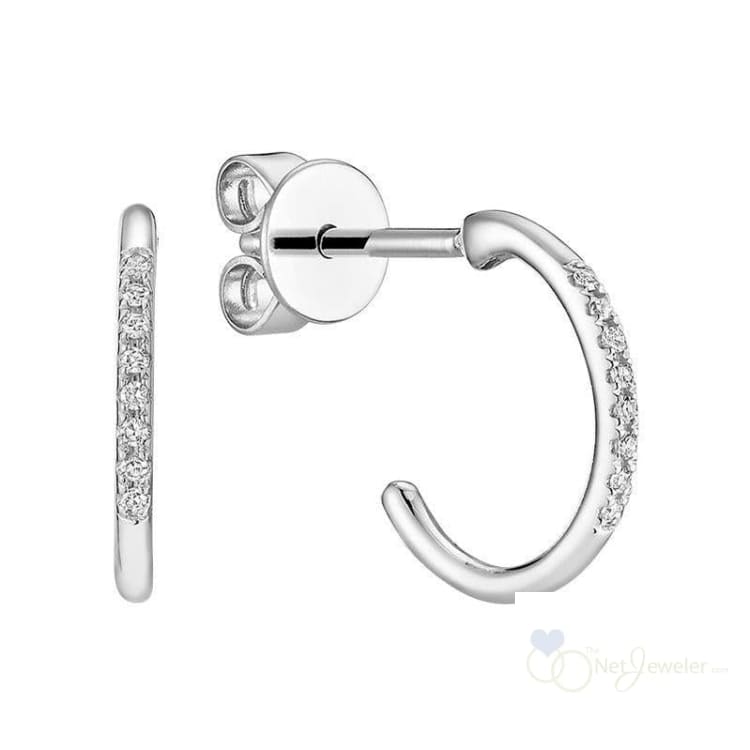 Semi Loop Diamond Earrings-RNB Jewellery