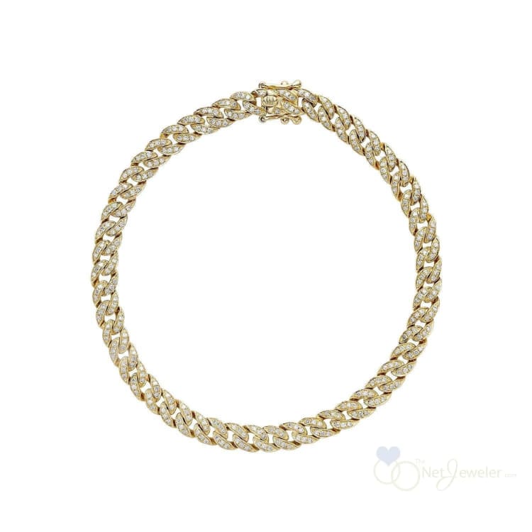 Small Diamond Cuban Link Bracelet-RNB Jewellery