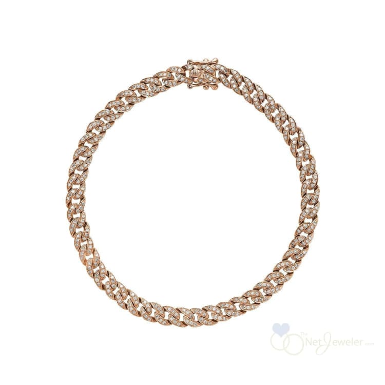 Small Diamond Cuban Link Bracelet-RNB Jewellery
