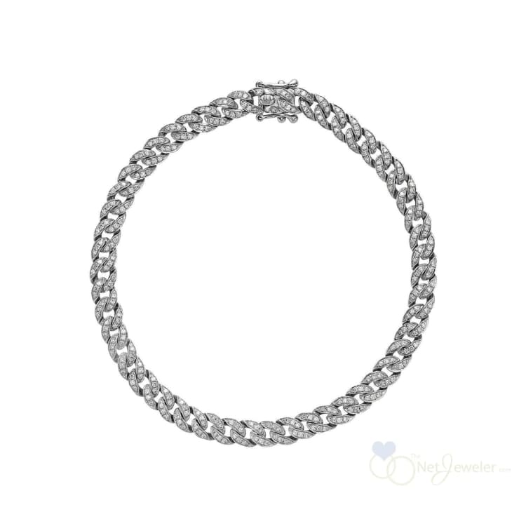 Small Diamond Cuban Link Bracelet-RNB Jewellery