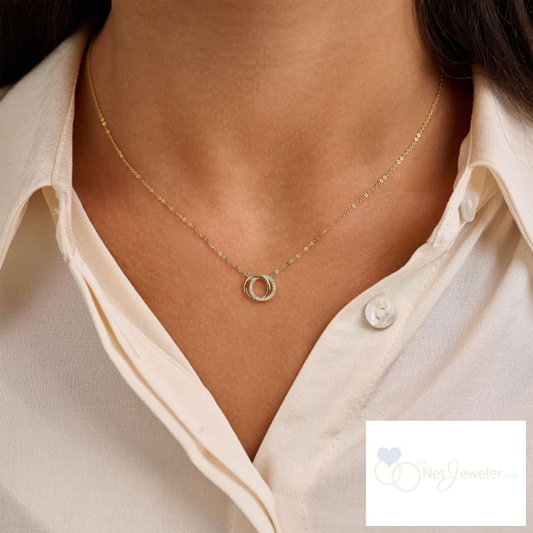 Necklace Diamond Double Circle of Life-RNB Jewellery