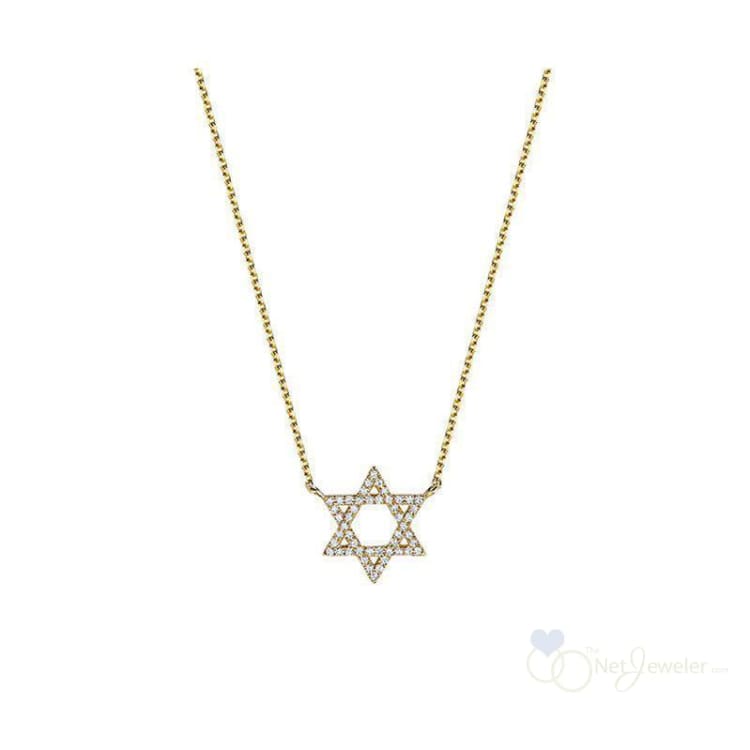 Small Star Of David Diamond Necklace-RNB Jewellery