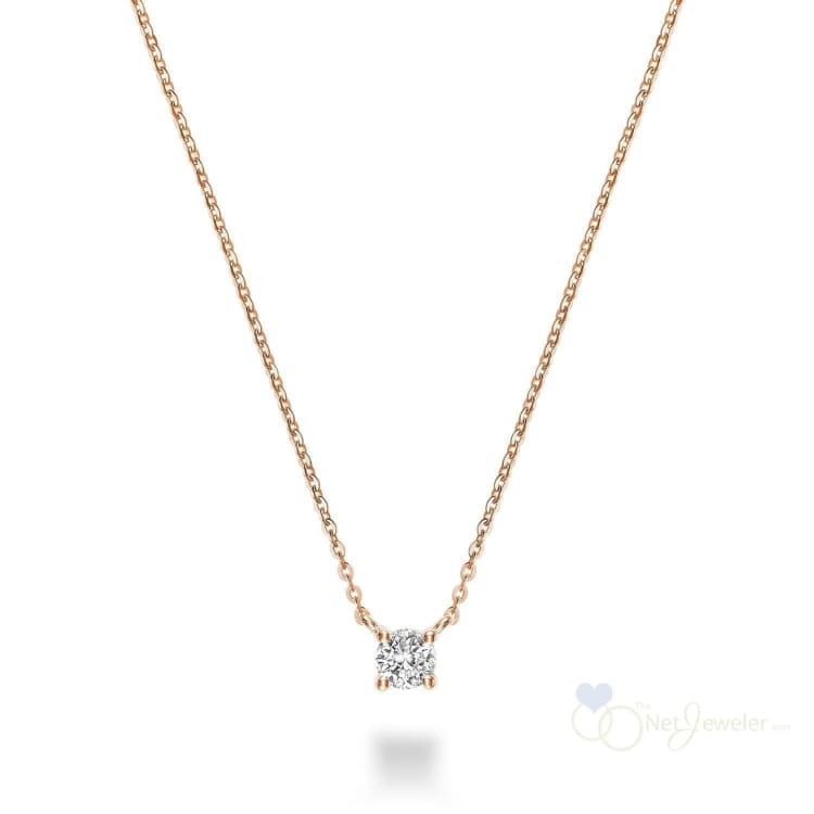 Solitaire Diamond Necklace-RNB Jewellery