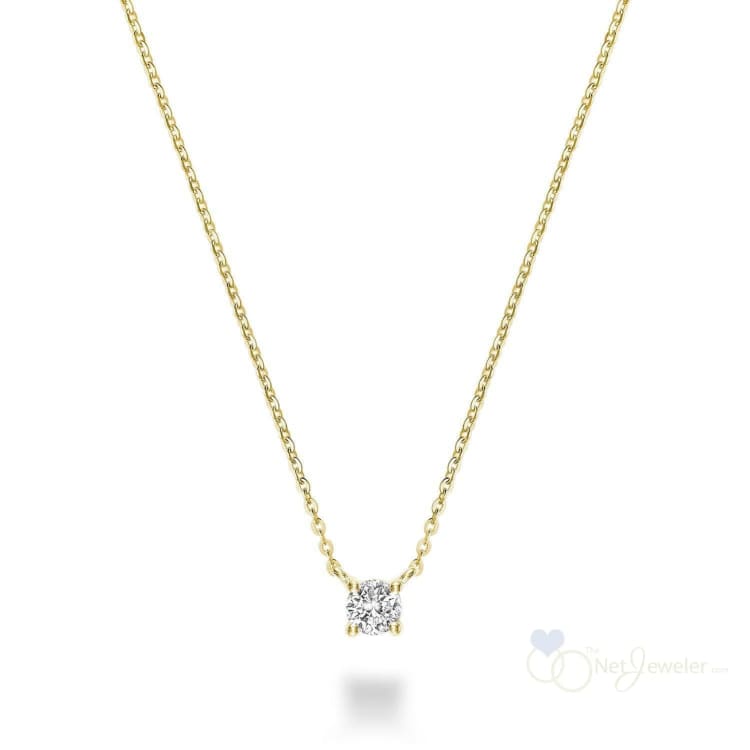 Solitaire Diamond Necklace-RNB Jewellery