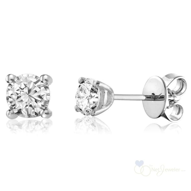 Solitaire Diamond Stud Earrings-RNB Jewellery