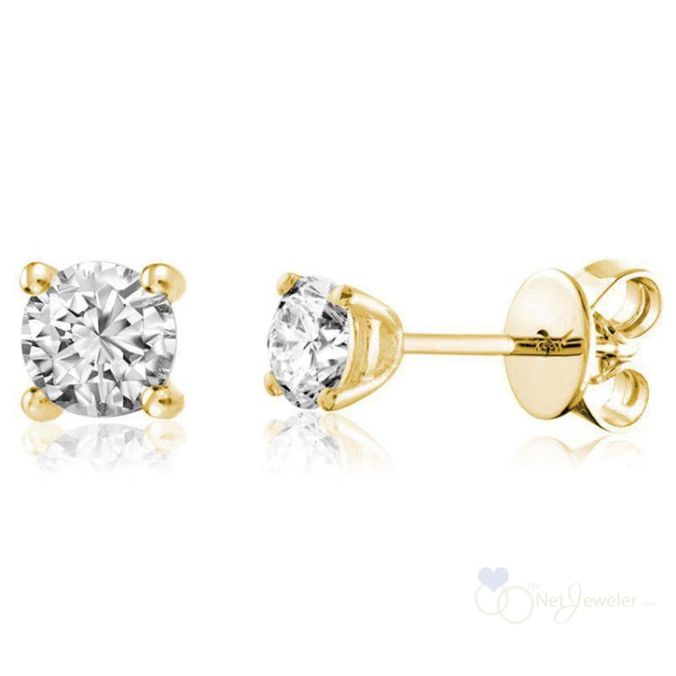 Solitaire Diamond Stud Earrings-RNB Jewellery