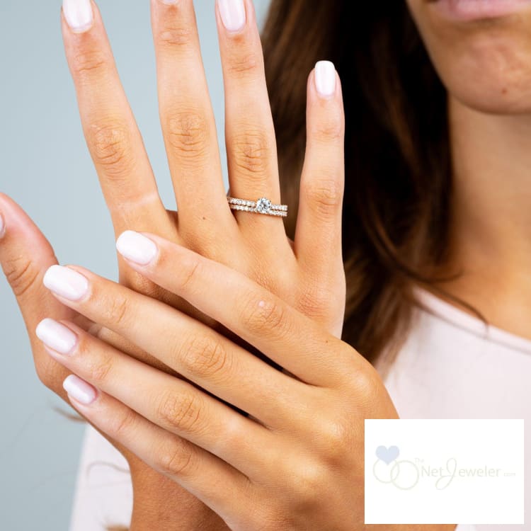 Solitaire Petal Diamond Engagement Ring-RNB Jewellery