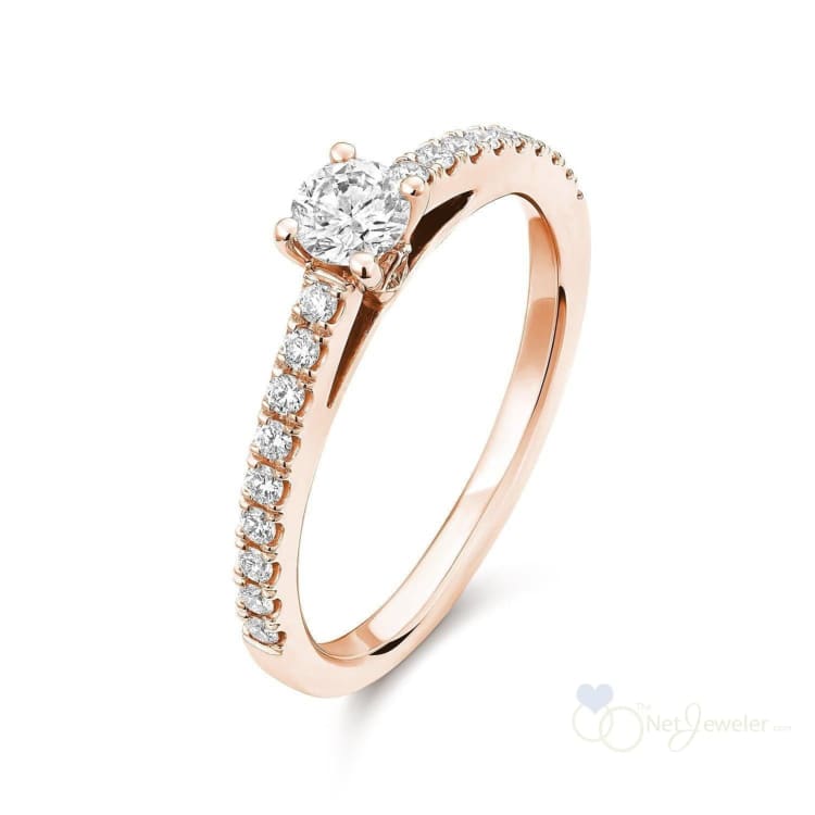 Solitaire Round Diamond Engagement Ring-RNB Jewellery
