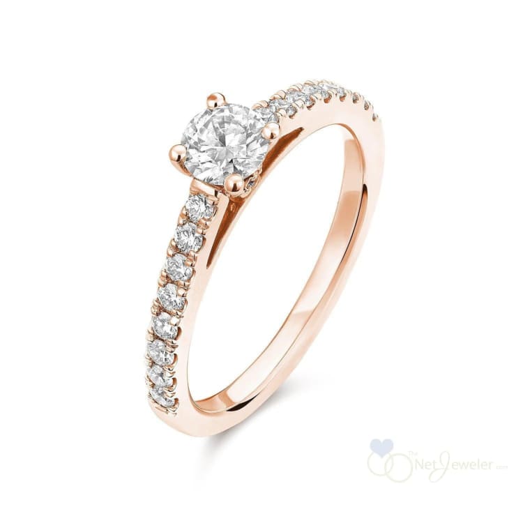 Solitaire Round Diamond Engagement Ring-RNB Jewellery