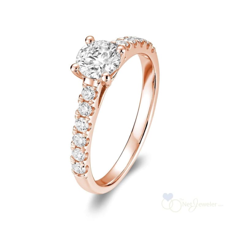 Solitaire Round Diamond Engagement Ring-RNB Jewellery