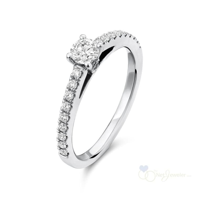 Solitaire Round Diamond Engagement Ring-RNB Jewellery