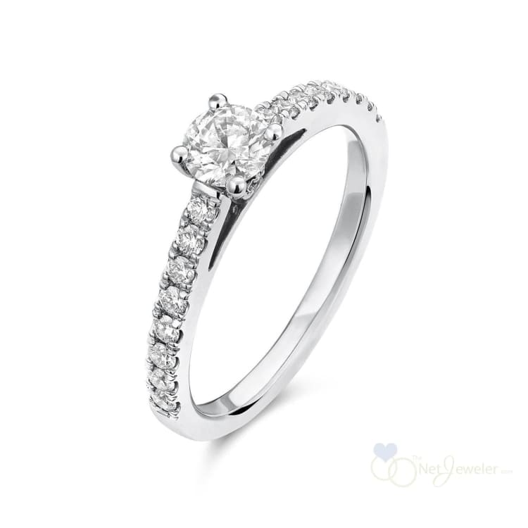 Solitaire Round Diamond Engagement Ring-RNB Jewellery