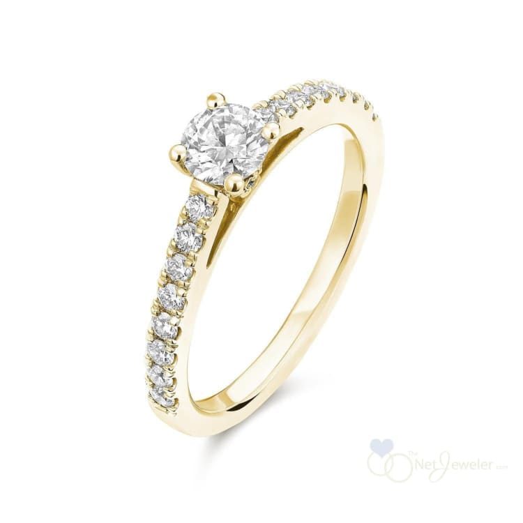Solitaire Round Diamond Engagement Ring-RNB Jewellery