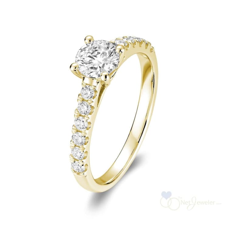 Solitaire Round Diamond Engagement Ring-RNB Jewellery