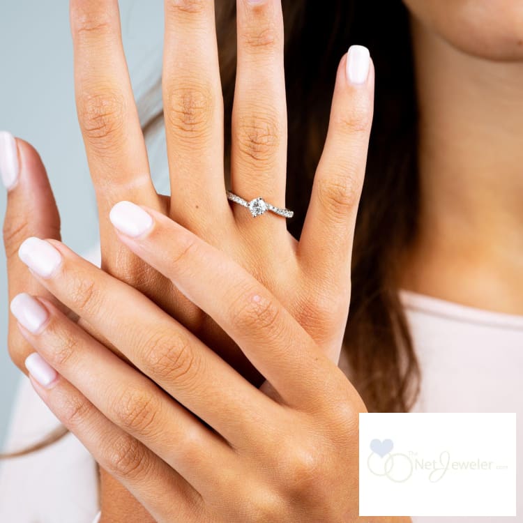 Solitaire Twist Diamond Engagement Ring-RNB Jewellery