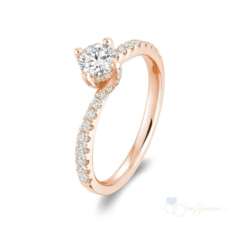 Solitaire Twist Diamond Engagement Ring-RNB Jewellery
