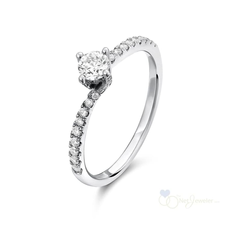 Solitaire Twist Diamond Engagement Ring-RNB Jewellery