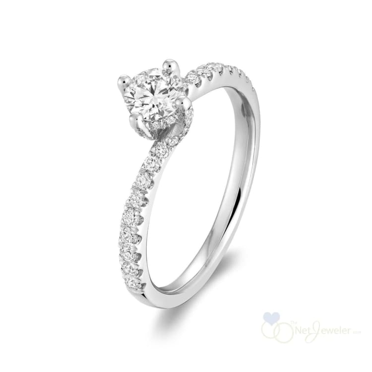 Solitaire Twist Diamond Engagement Ring-RNB Jewellery