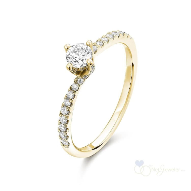 Solitaire Twist Diamond Engagement Ring-RNB Jewellery