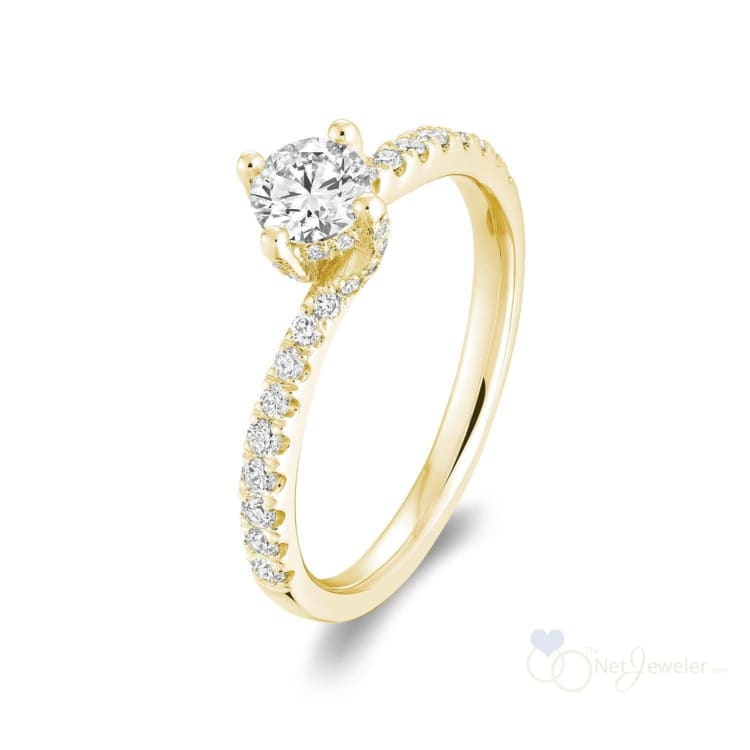 Solitaire Twist Diamond Engagement Ring-RNB Jewellery