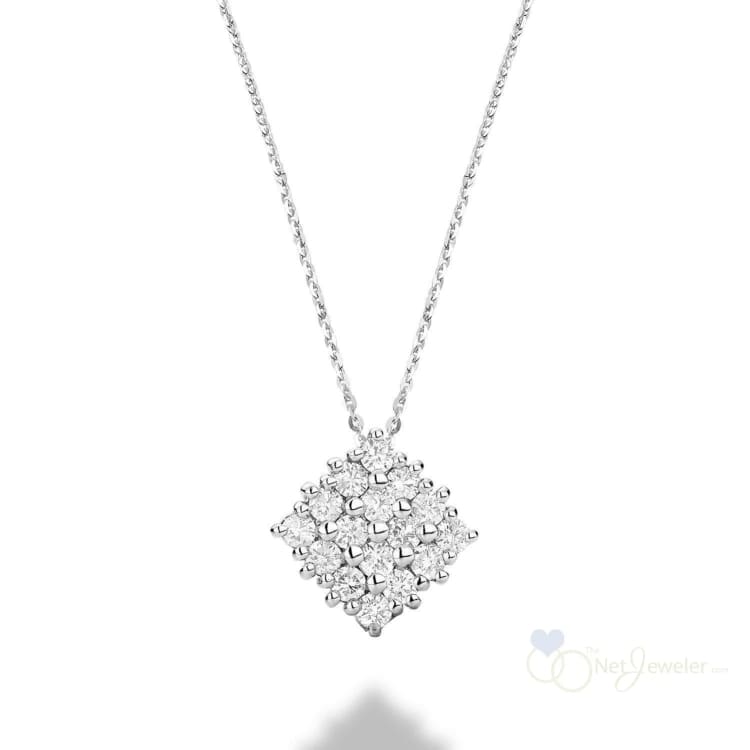 Square Pave Diamond Pendant - Closeout - Pendants