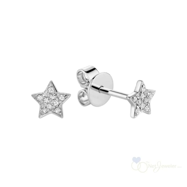 Star Diamond Stud Earrings-RNB Jewellery