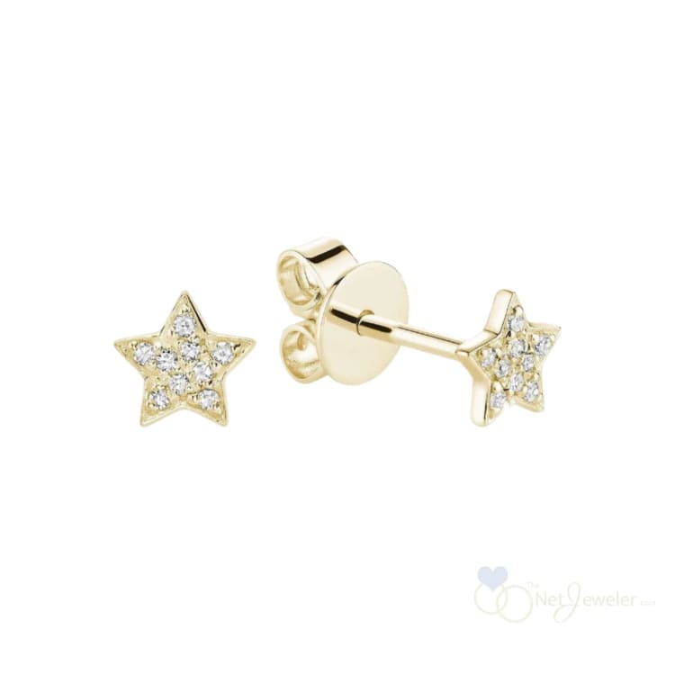 Star Diamond Stud Earrings-RNB Jewellery