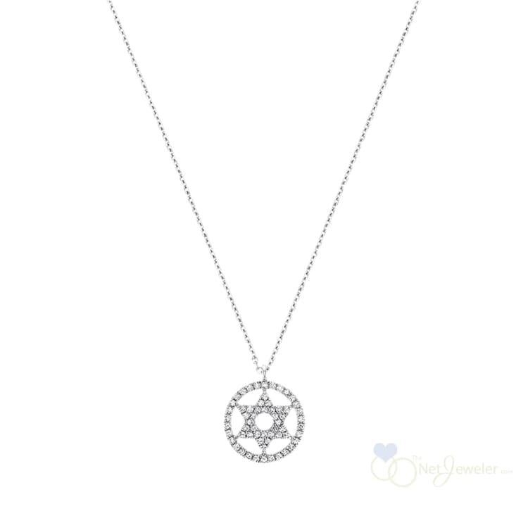 Star Of David Diamond Pendant Pendants