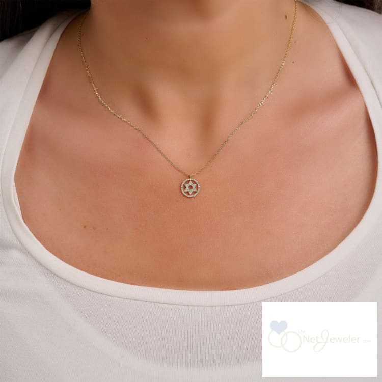 Star Of David Diamond Pendant-RNB Jewellery