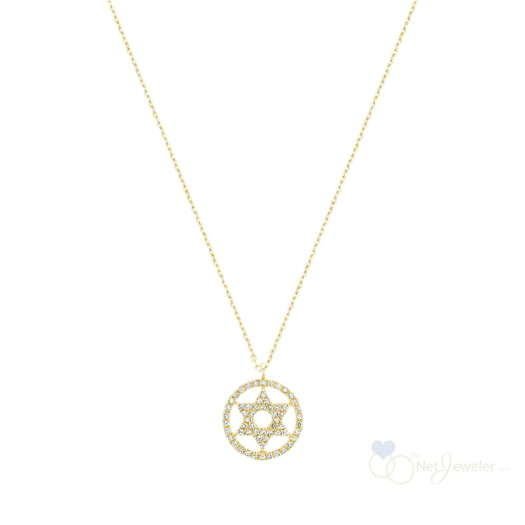 Star Of David Diamond Pendant Pendants