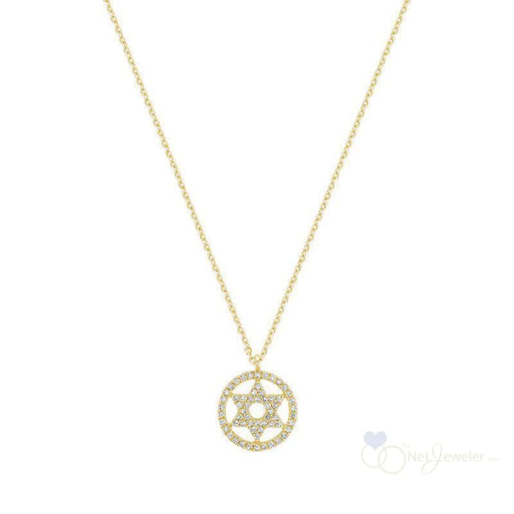 Star Of David Diamond Pendant - Thenetjeweler 