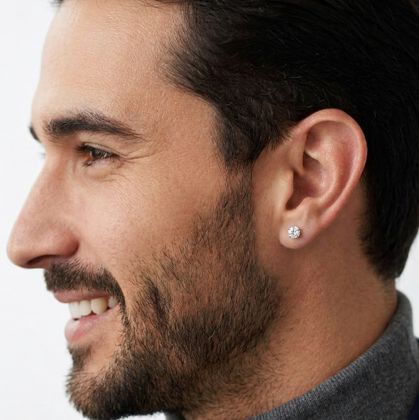 Lab diamond stud earrings - thenetjeweler
