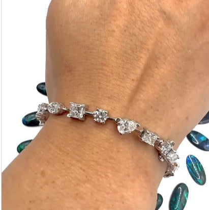 4 Carat Mix Shape Lab Diamond Tennis Bracelet - Thenetjeweler