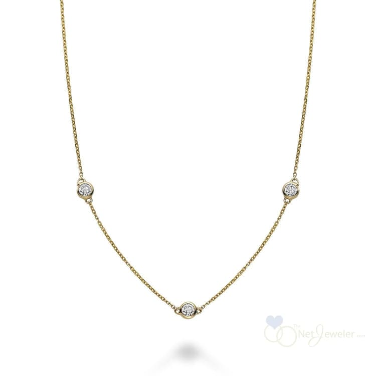 Bezel Diamond by the Yard Necklace-RNB Jewellery