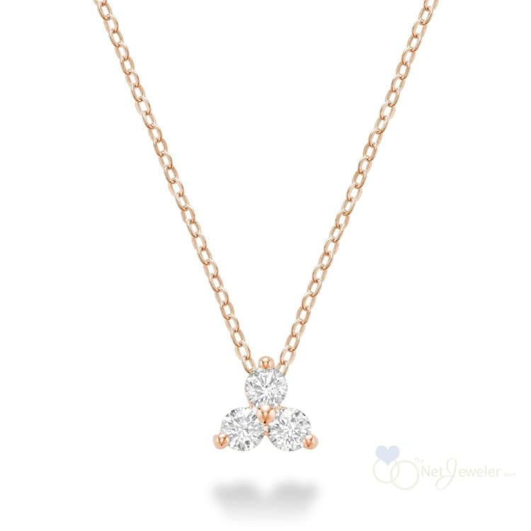 Three Stone Diamond Pendant-RNB Jewellery