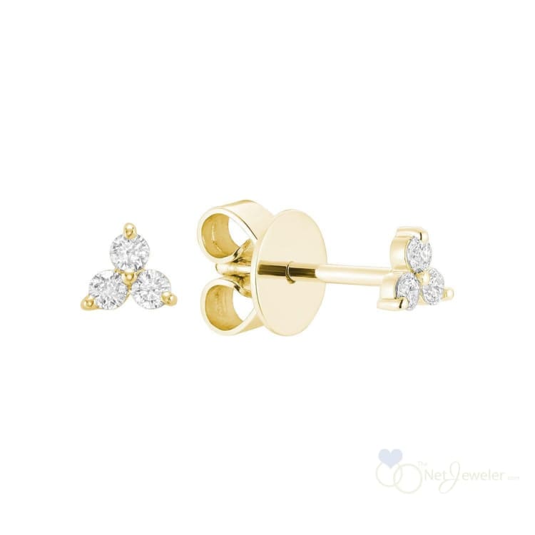 Trinity Diamond Stud Earrings-RNB Jewellery