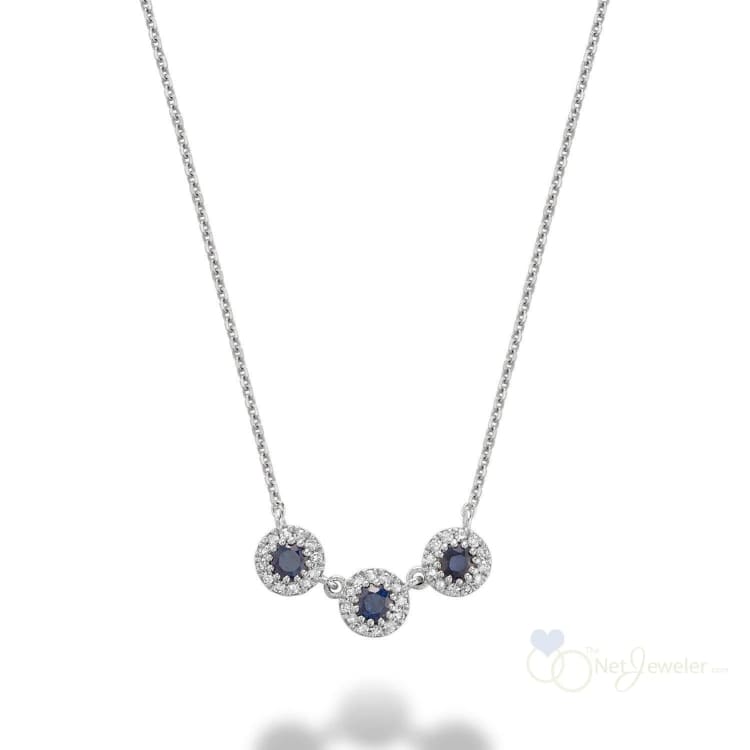 Martini Cup Halo Diamond & Precious Stone Necklace-RNB Jewellery
