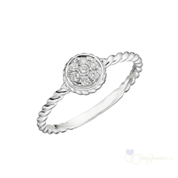 Twisted Round Rope Diamond Ring