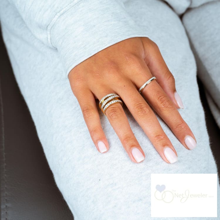 United Semi Eternity Diamond Ring-RNB Jewellery
