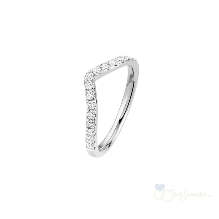 V-Shape Semi Eternity Bridal Diamond Band-RNB Jewellery