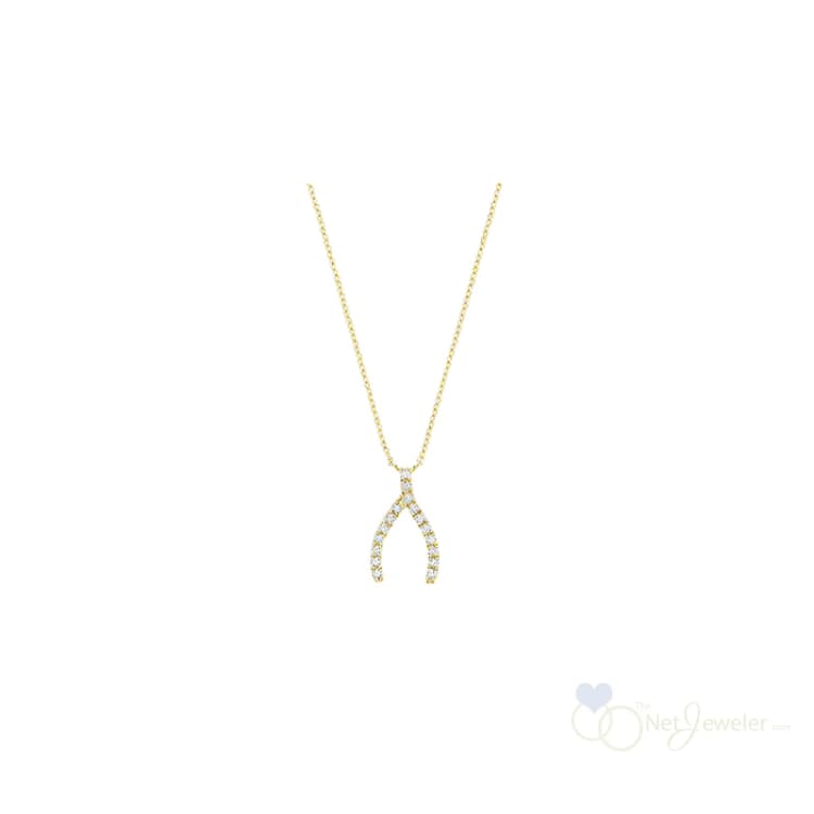 Wish Bone Diamond Necklace
