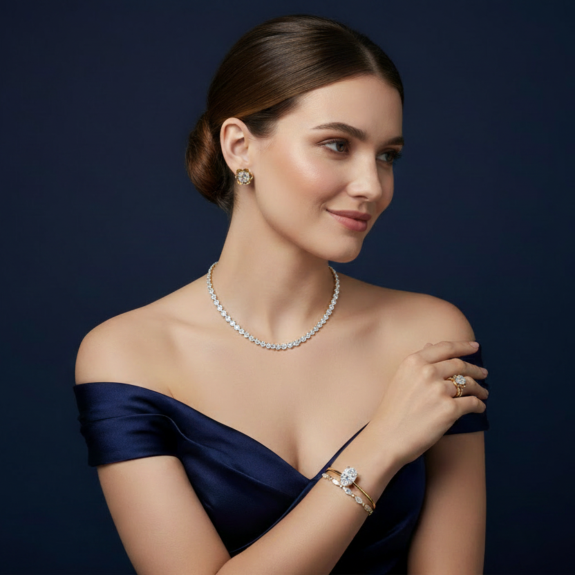  Full Jewelry Set with Tennis Bracelet