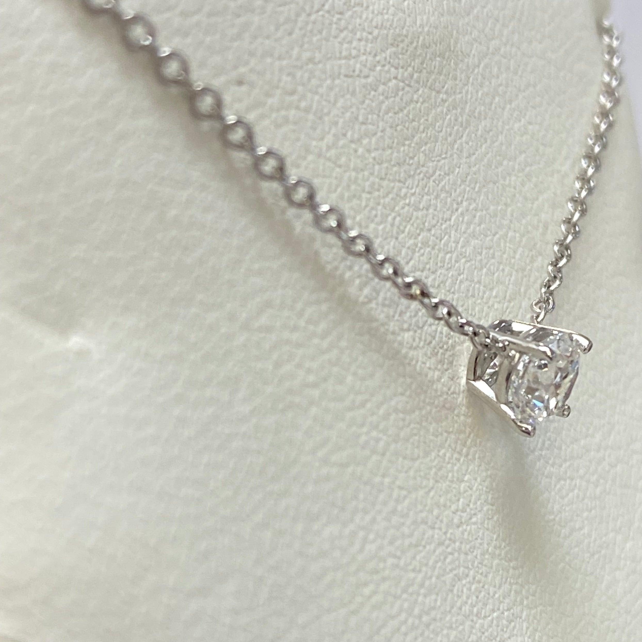 0.50 CT LAB DIAMOND SOLITAIRE PENDANT - Thenetjeweler